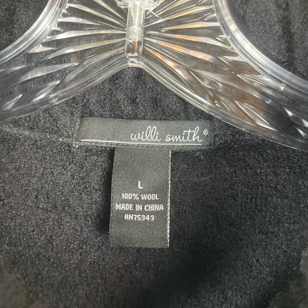 Willi Smith 100% Wool Button Up Jacket Collar & C… - image 3